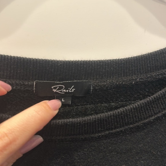 Black Rails sweatshirt with leopard print detail - L - Picture 3 of 3